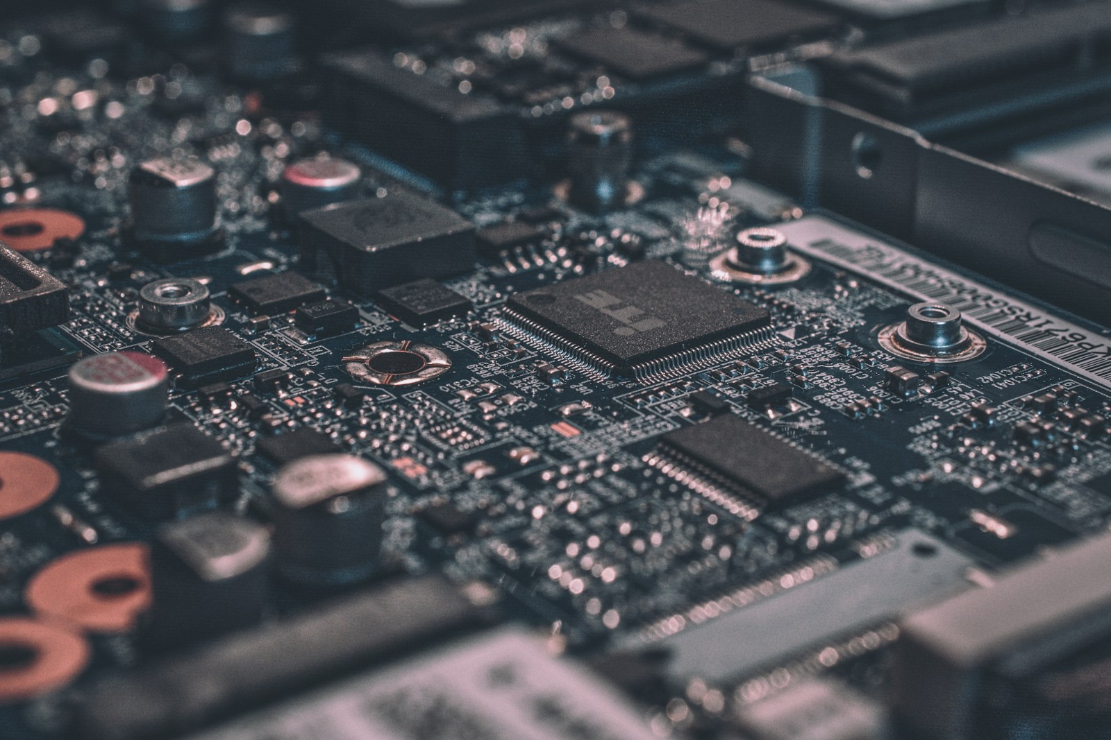 Close-up of enterprise computing hardware
